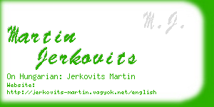 martin jerkovits business card